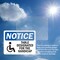 Signmission Table Designated For The Handicapped Sign With Symbol, 10 in W x Rectangle, Vinyl Decal OS-2PACK-NS-D-710-L-18521 - alternate 5